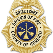 A digital image of a Henrico Fire Deputy Chief badge