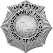 A digital image of a Henrico Firefighter badge